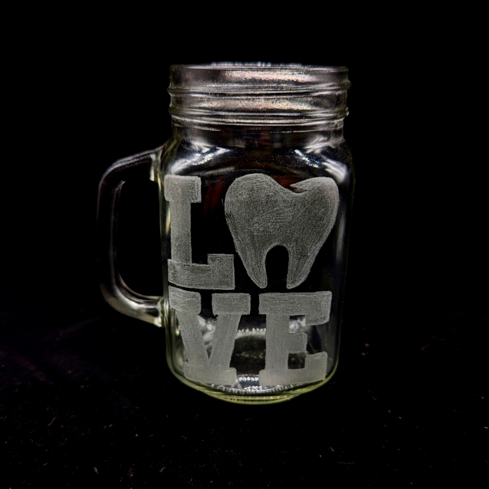 16 oz Dentist Love Glass Mug
